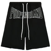 Purple Brand Letter Logo Printed Shorts