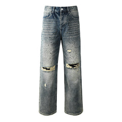 Purple Brand Crystal Diamond Jeans #9131