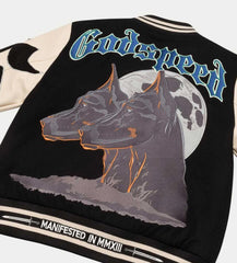 Godspeed Mens F.T.D Wool Varsity Jacket Black/blue