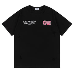 Off White Arrow Pattern Printed T-Shirt