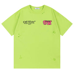 Off White Arrow Pattern Printed T-Shirt
