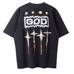 SAINT MICHAEL God Short Sleeve T-Shirt