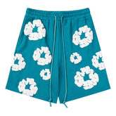 Denim Tears The Cotton Wreath Shorts Lake blue