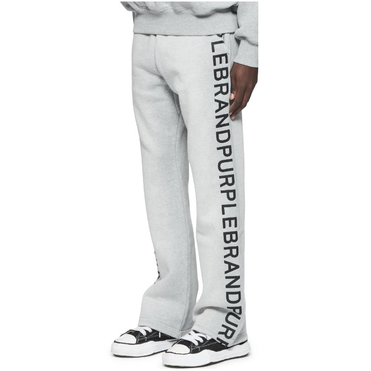 Purple Brand Wordmark Repeat Flare Grey Pants