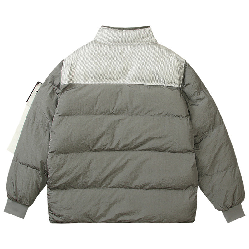 STONE ISLAND Multi-element patchwork down jacket