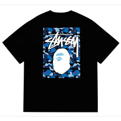 BAPE X Stussy Ape Head Tee