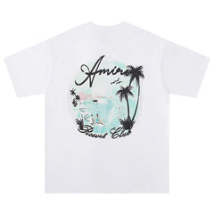 AMIRl Paradise Airbrush Cotton T-Shirt