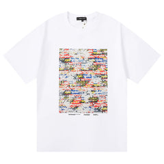 Purple Brand Pattern Print T-Shirt