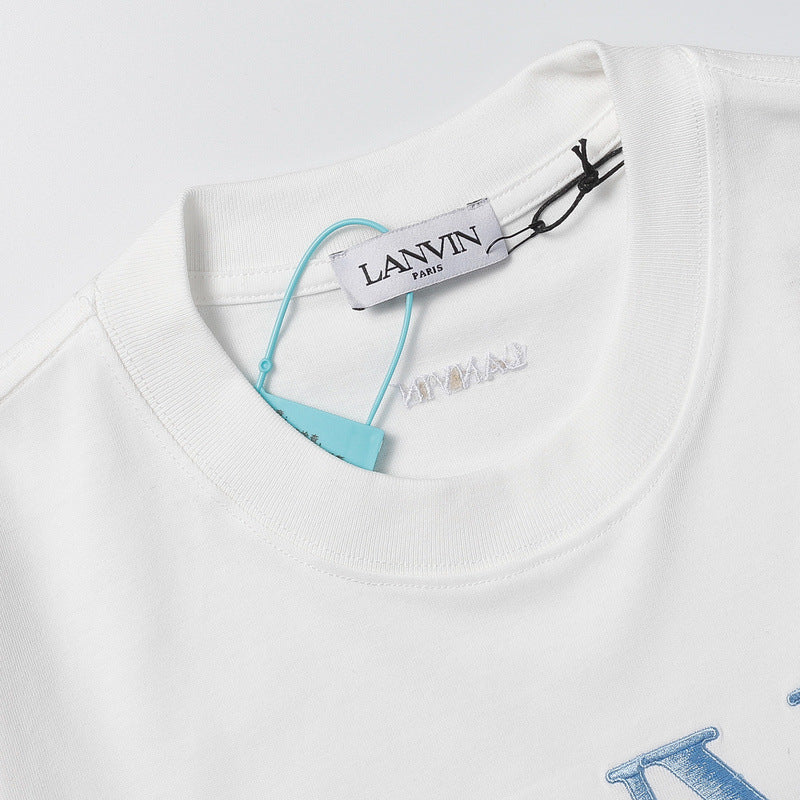 LANVIN Splash ink embroidery T-Shirts