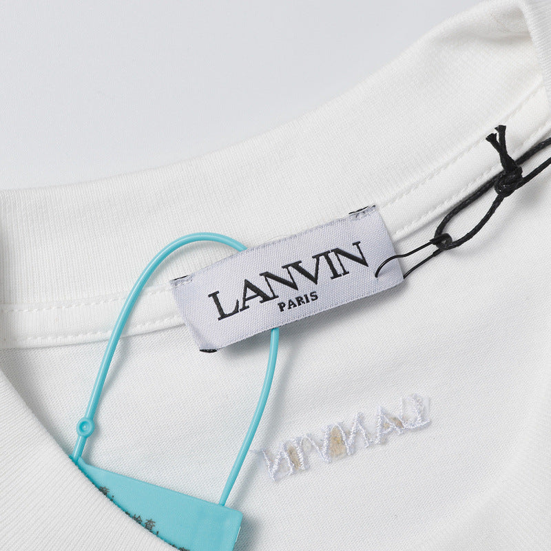 LANVIN Splash ink embroidery T-Shirts