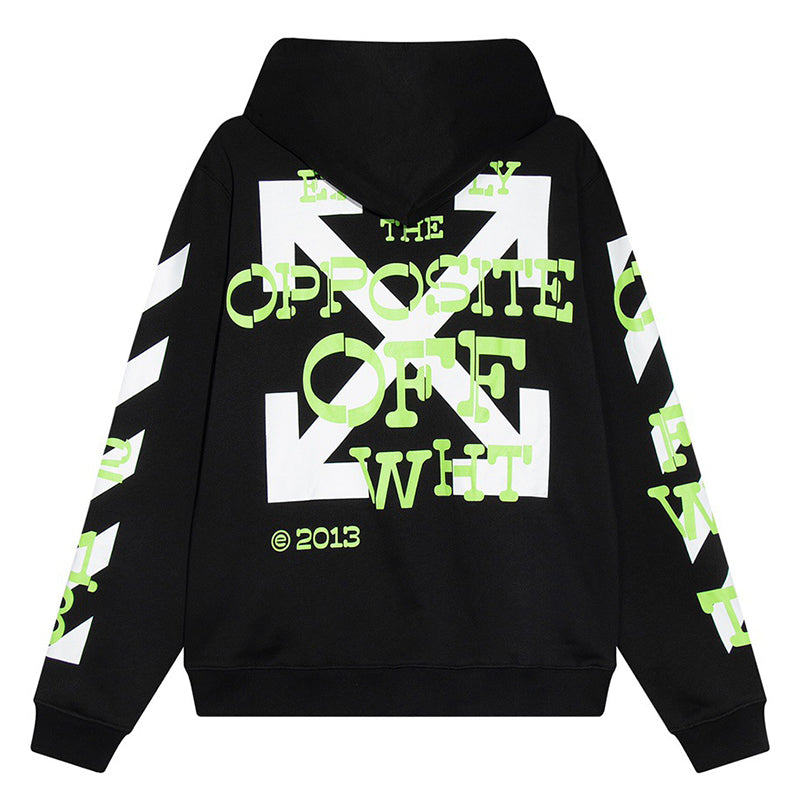 OFF WHITE liquid paint spray paint arrow Hoodies