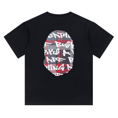 BAPE Stroke Camo By Bathing Big Ape Head T-Shirt