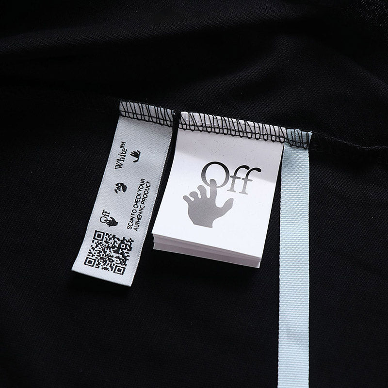 OFF WHITE Flame skull pattern T-Shirt