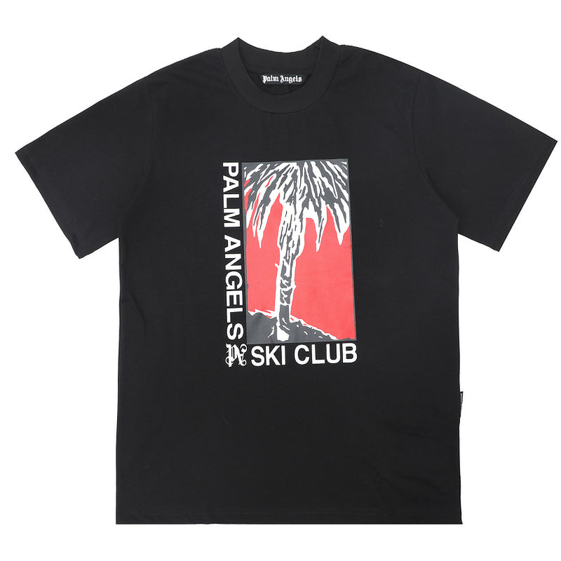 Palm Angels Ski Club-print Cotton T-shirts