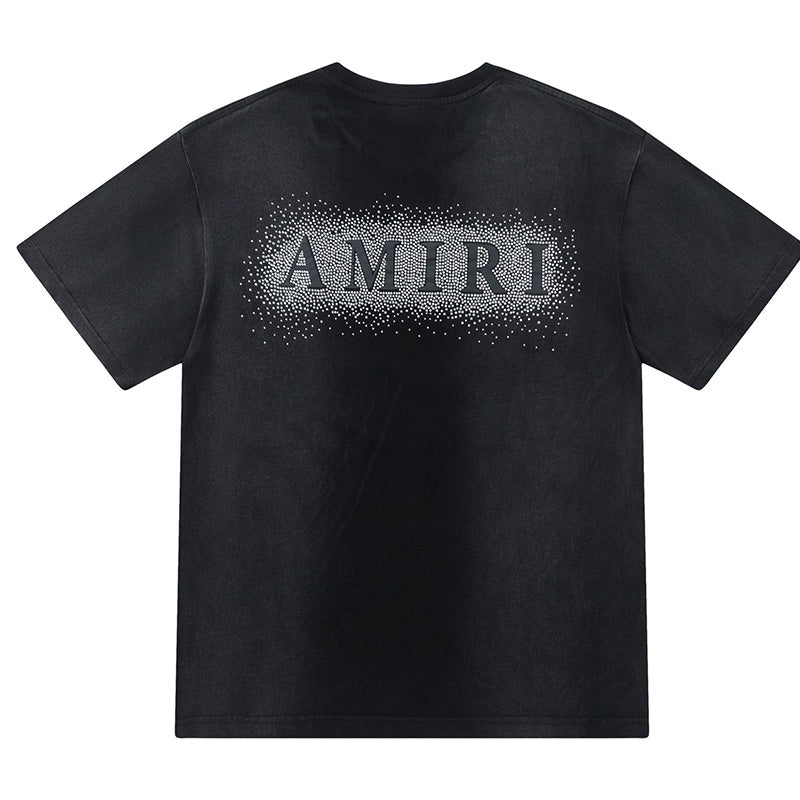 AMIRI Alphabet star embellished glitter print T-shirts