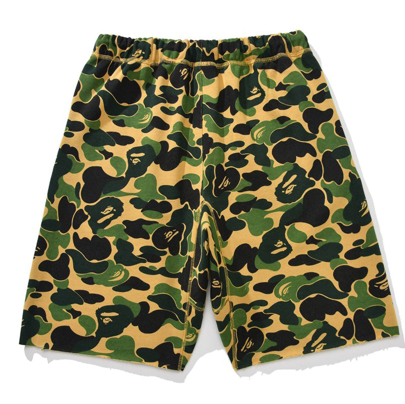 BAPE x READYMADE ABC Camo Eagle Wide Sweat Shorts