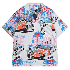 RHUDE X WEBSTER MIAMI RACING LINEN GRAND PRIX BUTTON UP Shirts