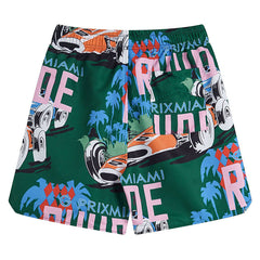 RHUDE X WEBSTER MIAMI RACING LINEN GRAND PRIX Shorts