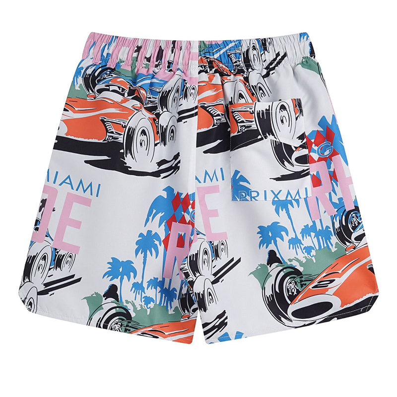 RHUDE X WEBSTER MIAMI RACING LINEN GRAND PRIX Shorts