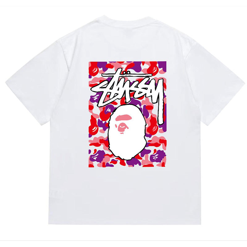 BAPE X Stussy Ape Head Tee