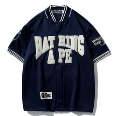 BAPE Baseball Jersey Shirt in Nylon