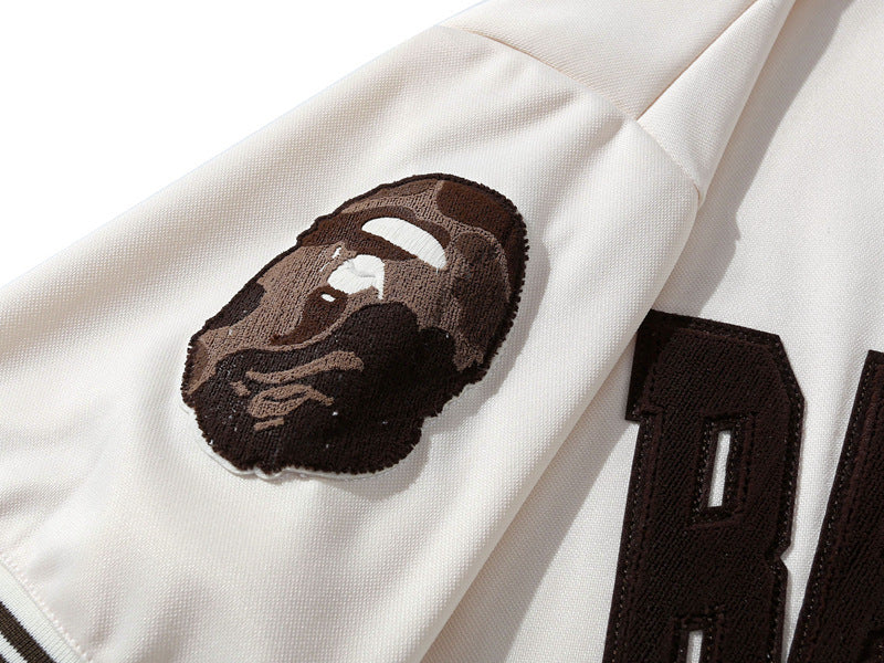 BAPE Baseball Jersey Shirt in Nylon