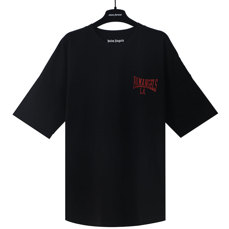 Palm Angels College Drop-Shoulder Cotton T-Shirts