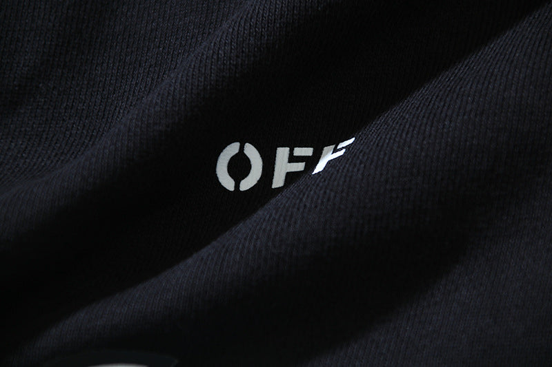 Off White Logo Drawstring Hoodie