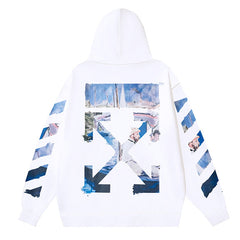 Off White Logo Drawstring Hoodie