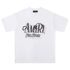 AMIRI Logo crystal-embellished cotton T-shirt