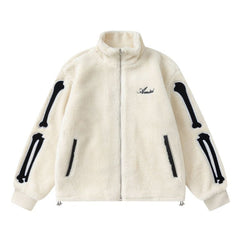 Amiri Men's Sherpa Bones Blouson Fleece Jacket