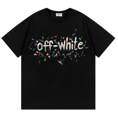 Off White Arrow Pattern Printed T-Shirt