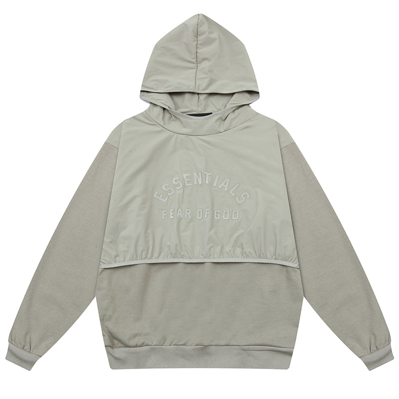 Fear Of God Essentials Letter Logo Splicing Hoodie