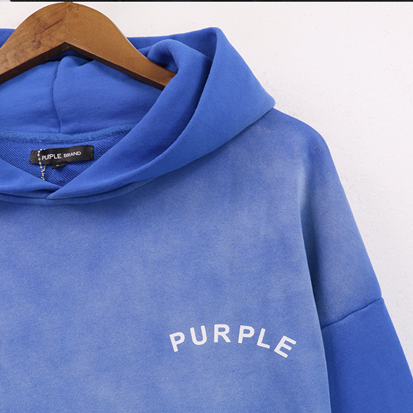 Purple Brand Logo Printed Hoodies