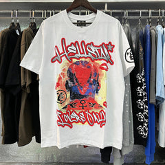 Hellstar Letter Printed T-Shirt White