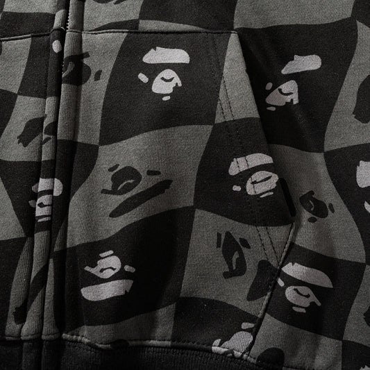 BAPE Gray Shark Zipper Hoodie