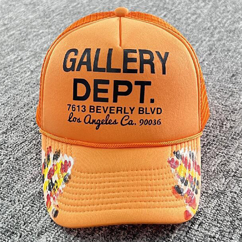 GALLERY DEPT. Workshop Paint-Splattered Logo-Print Canvas and Mesh Trucker Cap