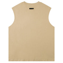 FEAR OF GOD Flocked letter crew neck Sleeveless T-Shirts