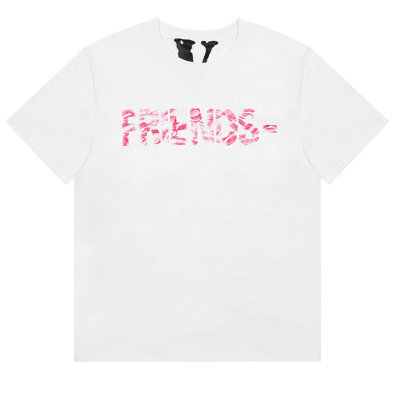 VLONE Sweet girly pink lip print T-shirts