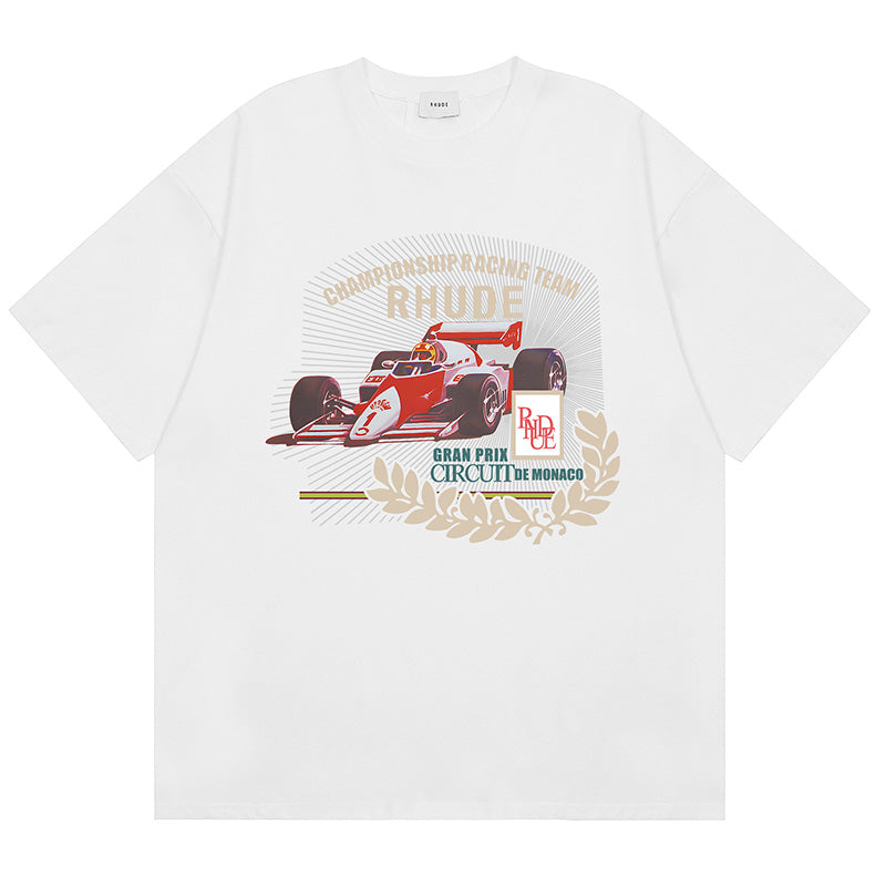 RHUDE Racing graphic print T-Shirts