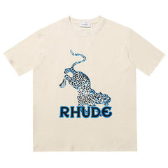 RHUDE T-Shirt Leopard apricot