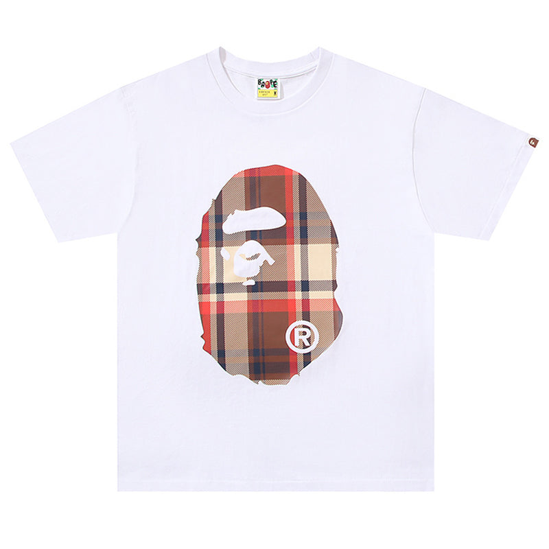 BAPE Check Big Ape Head Tee