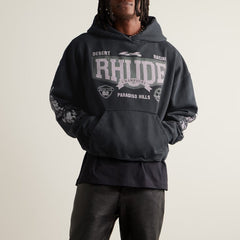 RHUDE Micro-label letters 4x4 print Hoodie