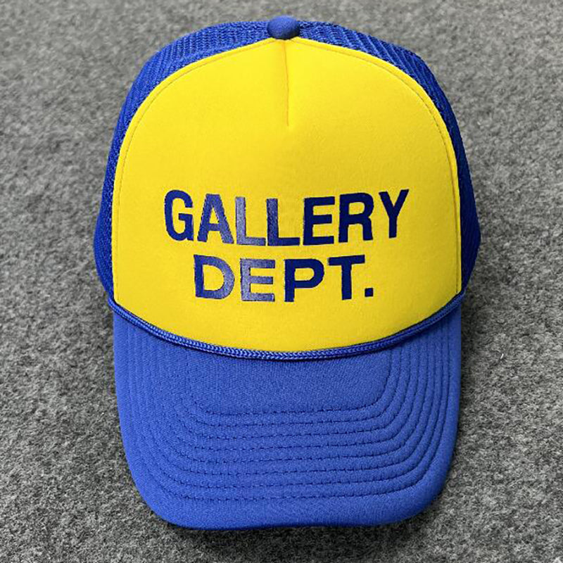 Gallery Dept Logo-Print Canvas and Mesh Trucker Cap