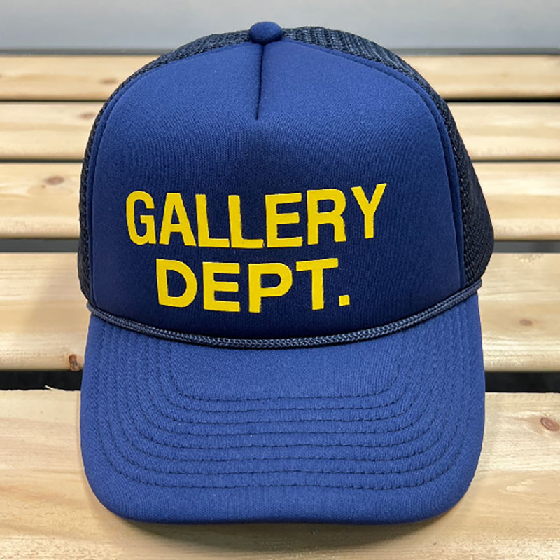 Gallery Dept Logo-Print Canvas and Mesh Trucker Cap