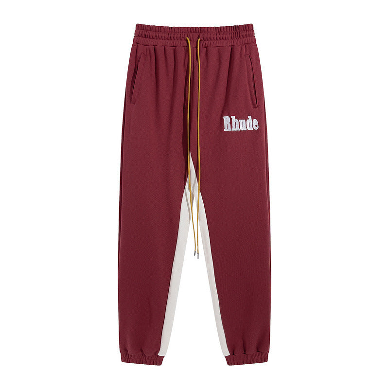 RHUDE Retro Colorblock Simple Straight Casual Pants