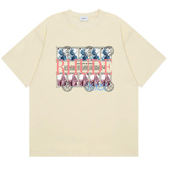 RHUDE Rhude Oil Painting Clock Coconut Tree Print T-Shirts