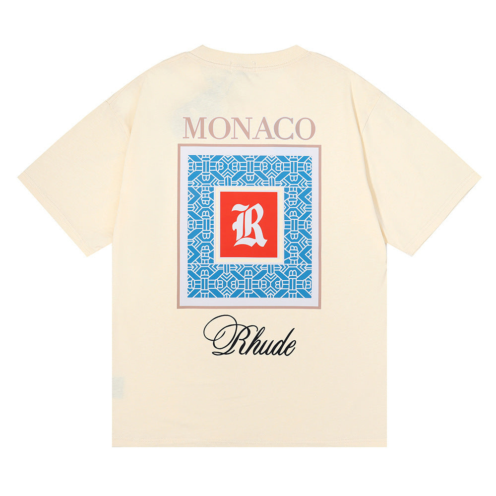 RHUDE Moroccan LOGO print T-Shirt