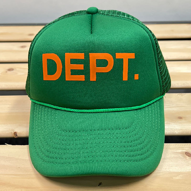 Gallery Dept Logo-Print Canvas and Mesh Trucker Cap