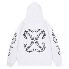 Off White Logo Drawstring Hoodie